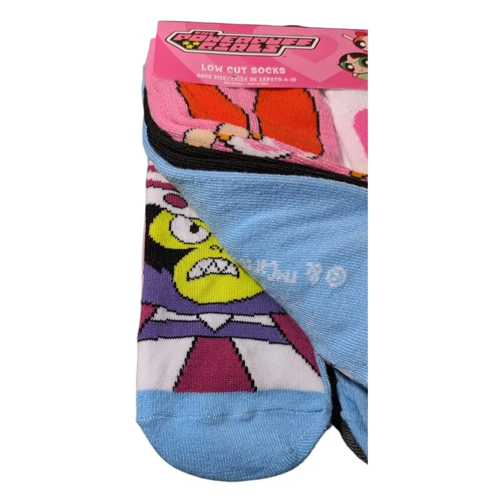 The Powerpuff Girls Womens 10-Pack Low-Cut Socks Size 4-10 NWT